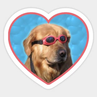 Heart Dog Phone Case Sticker
